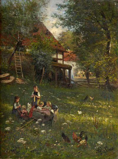 Playing Children in Schwalm by Adolf Lins